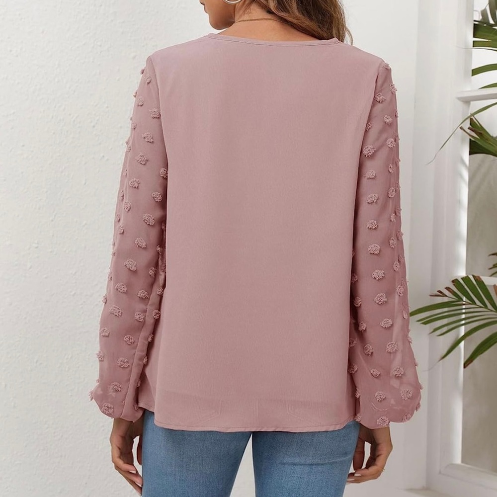 #V-Neck Blouse - Picture 3 of 9